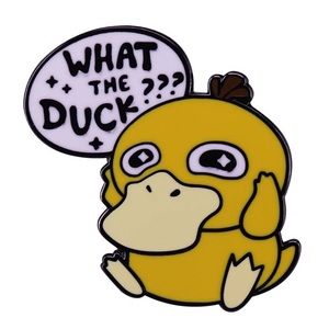 New anime Psych Duck CUTE gamer pin Freak badge